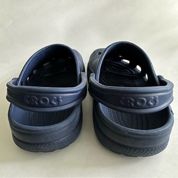 CROCS navy blue Clogs Waterproof Slip On water Shoes flip back strap W7 M5 - Picture 11 of 13